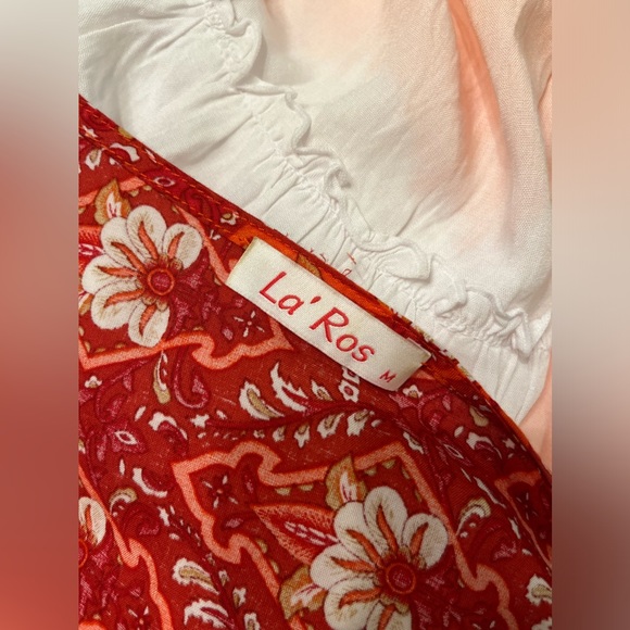 La Ros Red Floral Wrap Dress - Picture 6 of 6